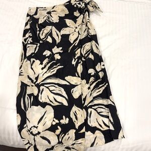 MANGO
Floral Wrap Midi Skirt In Black